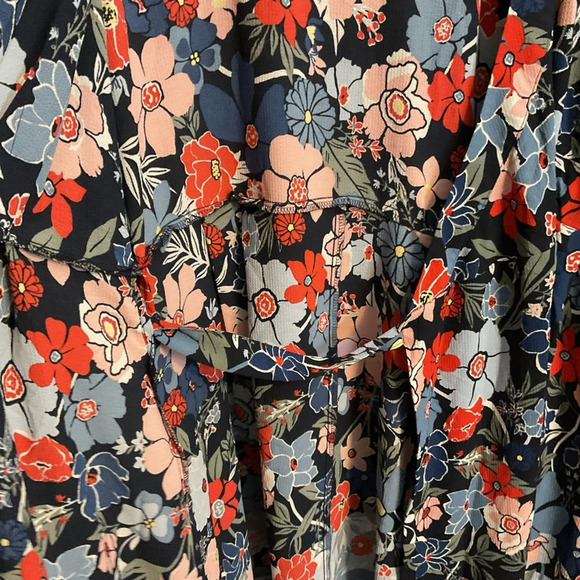 Motherhood Maternity Kimono Wrap Style Dress -Large Boxy Relaxed Fit Adjustable - Picture 7 of 11